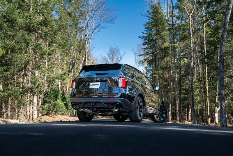 MBRP Armor Lite Series Cat Back Exhaust System for 2020-2021 Ford Explorer & Lincoln Aviator with 2.5-inch Dual Rear Exit and Quad Tips
