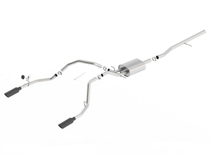 Borla ATAK Cat-Back Exhaust System for 2014-2018 Chevrolet Silverado 1500 and GMC Sierra 1500 with 5.3L V8 - Black Chrome