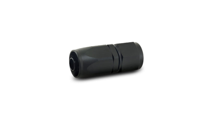 Vibrant -8AN Straight Hose End Fitting with Black Hard Anodized Finish