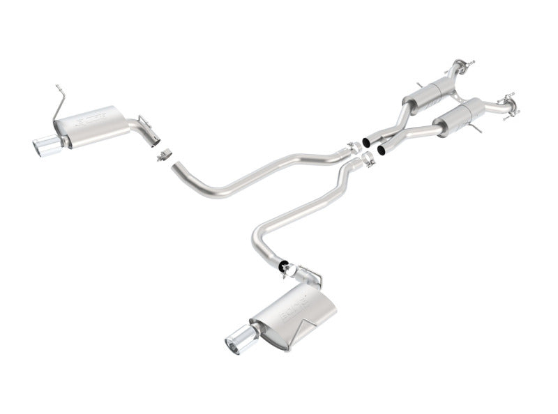 Borla 140406 Touring Cat-Back Exhaust System for 2011-2021 Jeep Grand Cherokee 5.7L V8 with Under Bumper Tip Exit