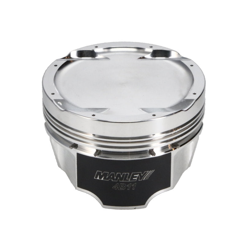 Manley Performance Mitsubishi 4B11T 86.5mm Turbo Tuff Series Piston Set with Rings - Part Number 624205CE-4