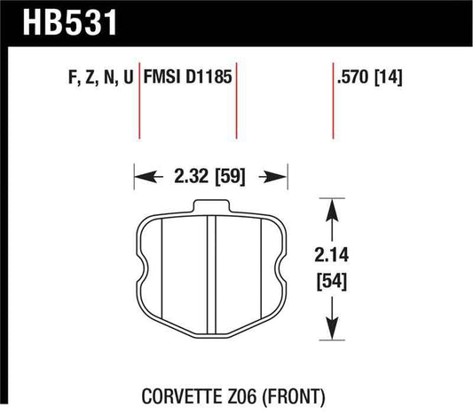 Hawk 2010-2013 Chevrolet Corvette Grand Sport HPS 5.0 Front Brake Pads