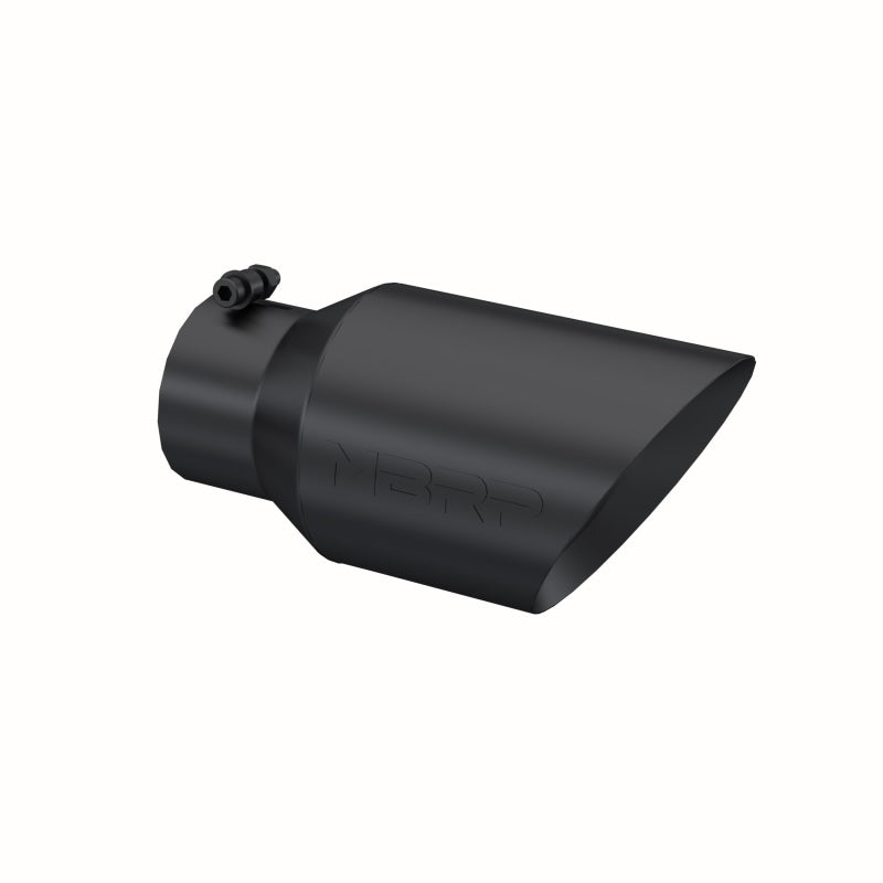 MBRP Universal Dual Wall Angled Exhaust Tip with Black Finish, 4-inch Inlet, 12-inch Length