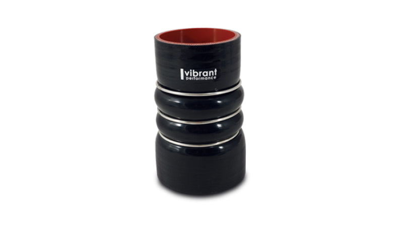 Vibrant 4 Ply Aramid Reinforced Charge Air Cooler Hose Coupler with Stainless Steel Rings, 4-inch ID x 7-inch Length