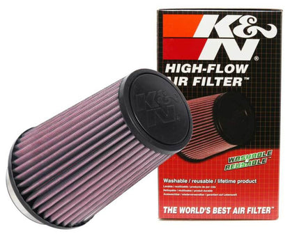 K&N Universal Tapered Air Filter for Jeep Wrangler – 3.5 inch Flange, 8 inch Height, Part Number RU-1045
