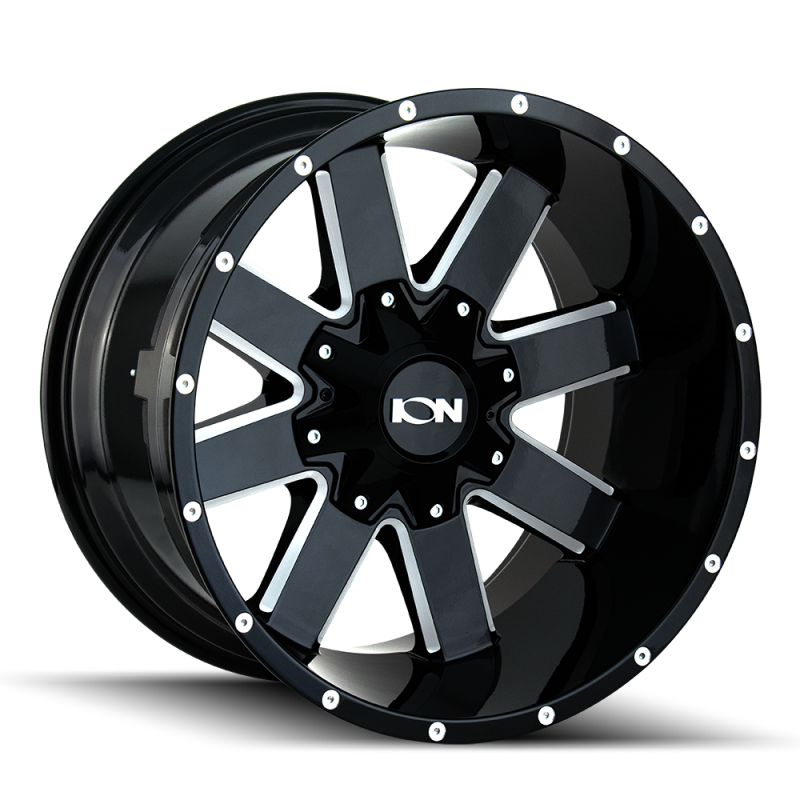 ION Wheels Type 141 17x9 Gloss Black Milled Wheel with Dual Bolt Pattern