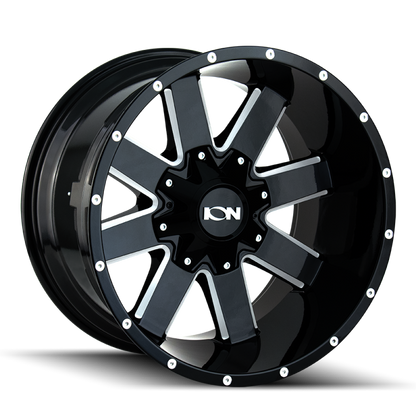 ION Wheels Type 141 17x9 Gloss Black Milled Wheel with Dual Bolt Pattern