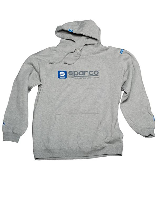 Sparco Hooded Sweatshirt in Grey, Small - Comfortable and Durable Automotive Apparel