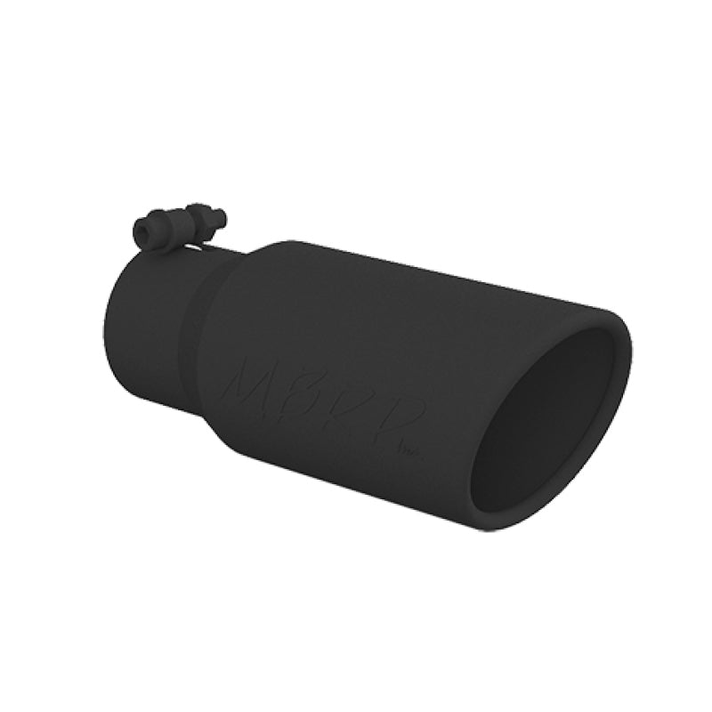 MBRP Universal Black Series Exhaust Tip 4 Inch OD, 3 Inch Inlet, 10 Inch Length, Angled Rolled End