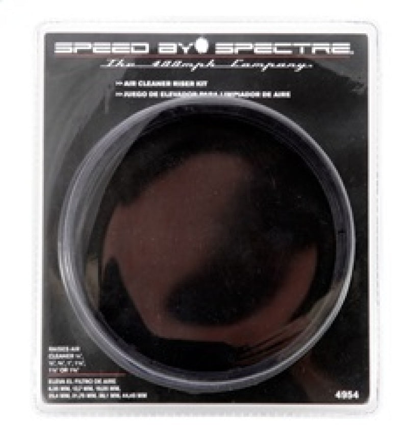 Spectre Air Cleaner Riser Kit - Black for 5-1/8 Inch Diameter Air Cleaners and Carbs