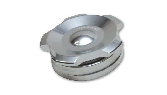 Vibrant 2.75-inch OD Aluminum Weld Bung with Polished Threaded Cap - Part #11294