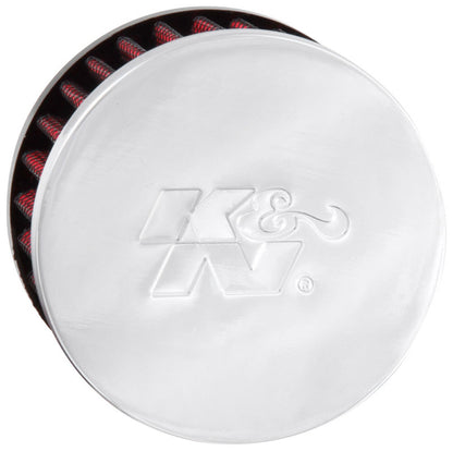 K&N Engineering 62-1495 Crankcase Vent Filter with Chrome Top and Rubber Base for Ford Valve Covers