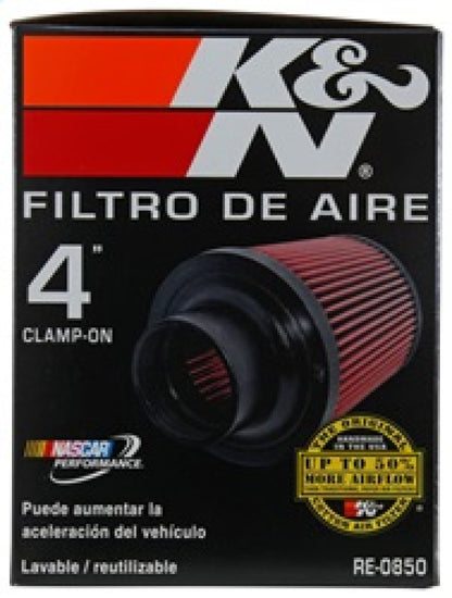 K&N Engineering Universal Air Filter Part RE-0850 – 4 Inch Flange, Reusable Washable Air Intake Filter