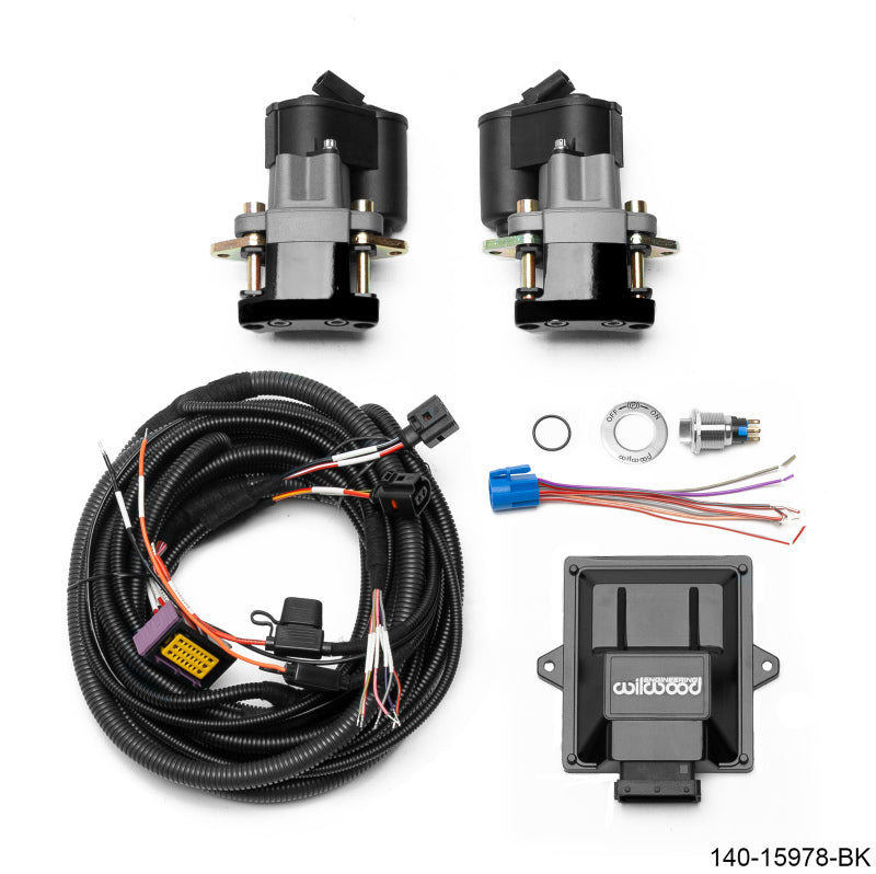 Wilwood Electronic Parking Brake Rear Retrofit Kit with 0.810 inch Rotor - Black