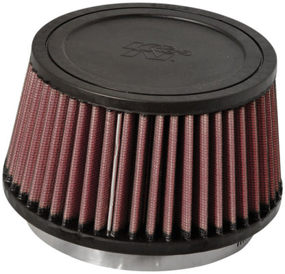 K&N Engineering Universal Rubber Round Tapered Air Filter – 4.5-inch Flange ID, 5.875-inch Base OD, 5-inch Top OD, 3.25-inch Height
