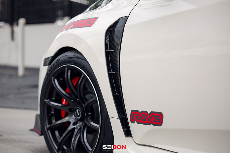 Seibon Carbon Fiber Fender Ducts for 2017-2020 Honda Civic Type R – Lightweight and Heat-Extracting