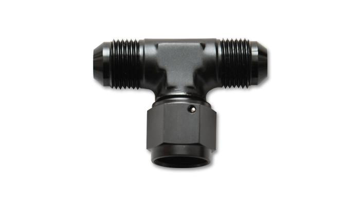 Vibrant -8AN Tee Fitting with Female Swivel Side - Automotive Aluminum Adapter Part 10793