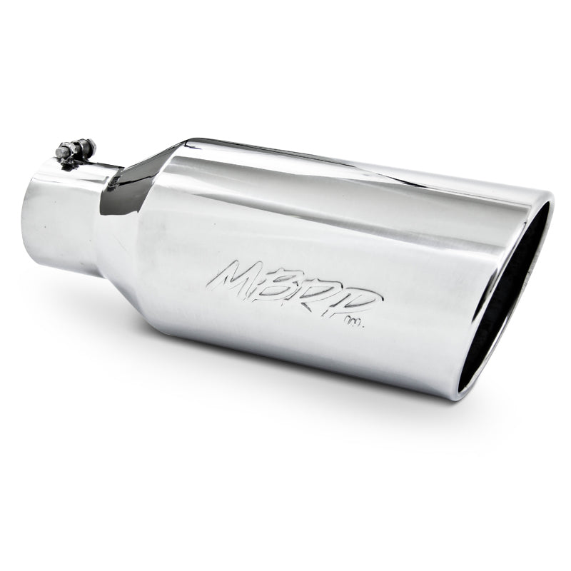 MBRP Universal 7-inch OD Rolled End Exhaust Tip - T304 Stainless Steel, 4-inch Inlet, 18-inch Length