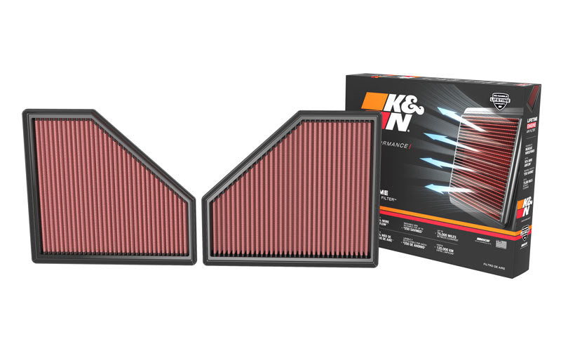 K&N Engineering 33-3171 High-Flow Replacement Air Filter for BMW M3 and M4 (2021-2023)