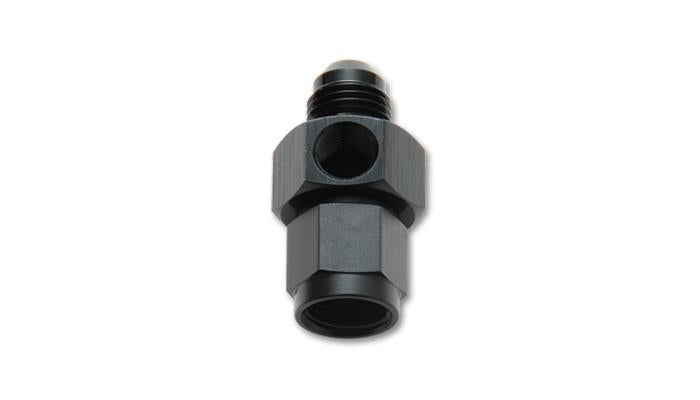 Vibrant -4AN Male to -4AN Female Union Adapter Fitting with 1/8 Inch NPT Port