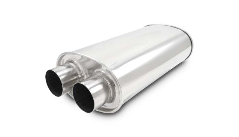 Vibrant Universal StreetPower 3-inch Stainless Steel Dual In-Out Oval Muffler
