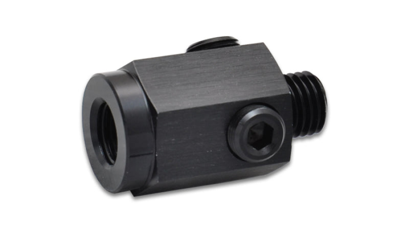 Vibrant 16mm x 1.5 Metric Extender Fitting with 1/8 in NPT Port - Aluminum Adapter for Automotive Applications