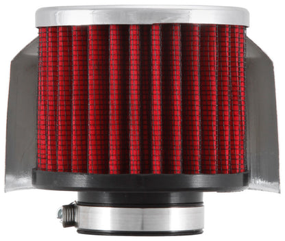 K&N Engineering 62-1513 Clamp-On Crankcase Vent Filter with Chrome Top and Deflector Shield