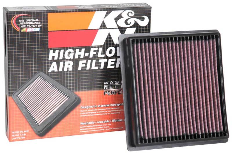 K&N Engineering 33-5092 High-Flow Reusable Air Filter for 2019-2021 Subaru WRX STI 2.5L F/I
