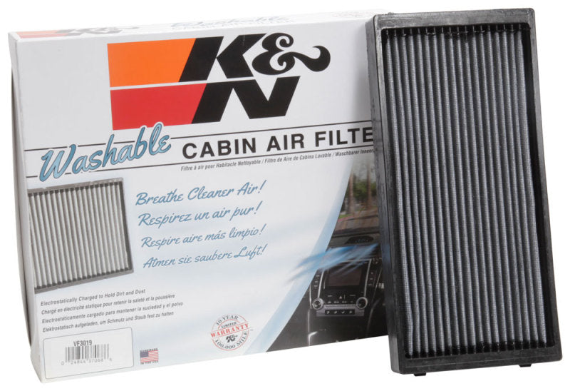 K&N Engineering Cabin Air Filter VF3019 for BMW X5 and X6 – Washable, Reusable, Long-Lasting Protection