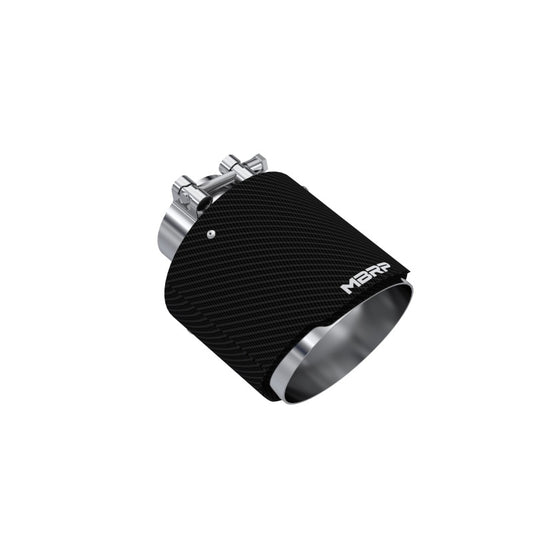 MBRP Universal Carbon Fiber Exhaust Tip 2.5 in. Inlet, 5 in. Outlet, 6.5 in. Length – Angle Cut Dual Wall Design