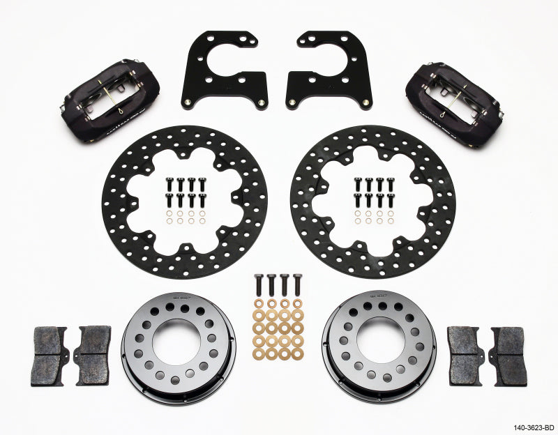 Wilwood Forged Dynalite Rear Drag Kit with Drilled Rotor for Big Ford 2.50in Offset