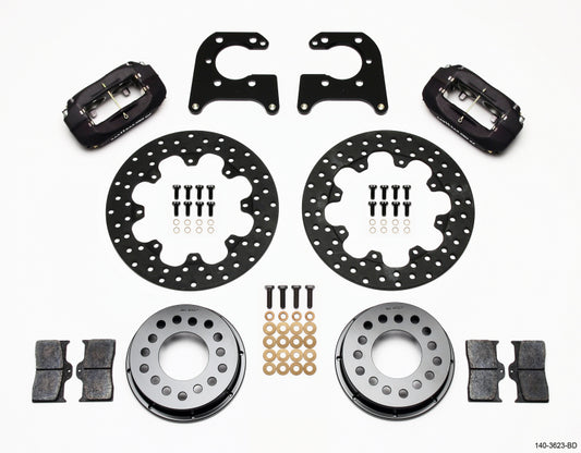 Wilwood Forged Dynalite Rear Drag Kit with Drilled Rotor for Big Ford 2.50in Offset