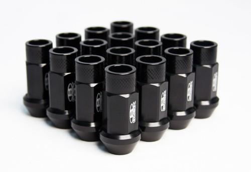 BLOX Racing Street Series Forged Lug Nuts - Black 12 x 1.5mm - Set of 20