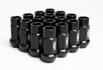 BLOX Racing Street Series Forged Lug Nuts - Black 12 x 1.5mm - Set of 20