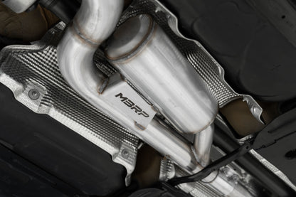 MBRP Armor Pro Series Cat-Back Exhaust System for Volkswagen Golf R MK8 – 3-inch Quad Rear with Carbon Fiber Tips and Valve Delete