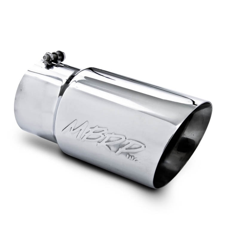 MBRP Universal Dual Wall Angled Exhaust Tip - 5 in. Inlet, 6 in. Outlet, 12 in. Length
