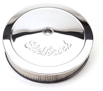 Edelbrock Part #1221 Triple Chrome Round Air Cleaner for 5-1/8" Carburetors
