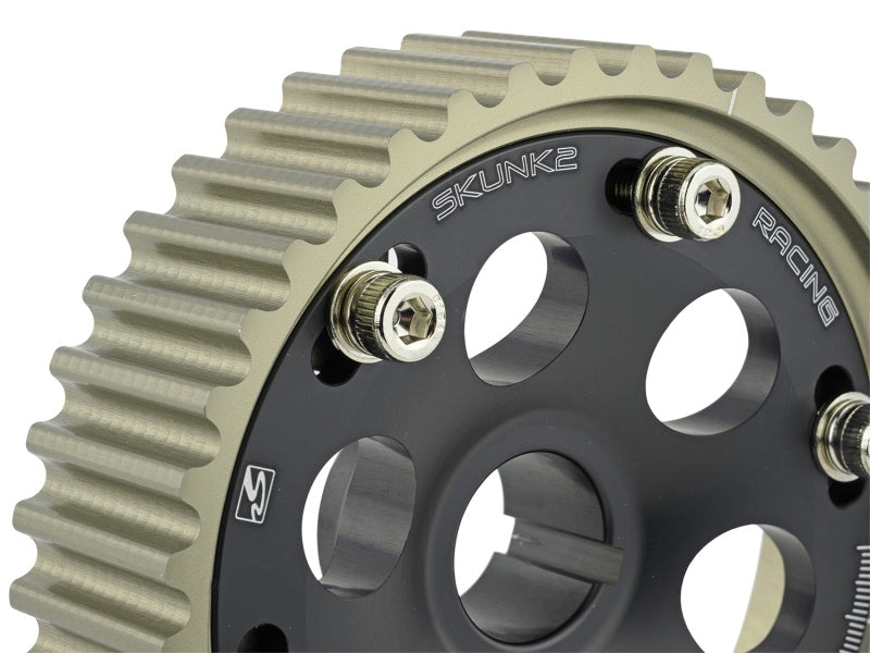 Skunk2 Pro-Series Honda H22/F20B DOHC VTEC Cam Gears – Adjustable, Black, Set of 2