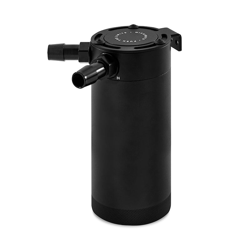 Mishimoto 2-Port XL Baffled Oil Catch Can - Black, Part Number MMBCC-CBTWO-XLBK