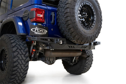 Addictive Desert Designs Jeep Wrangler JL Stealth Fighter Rear Bumper with Cube Light Mounts and D-Ring Hardware