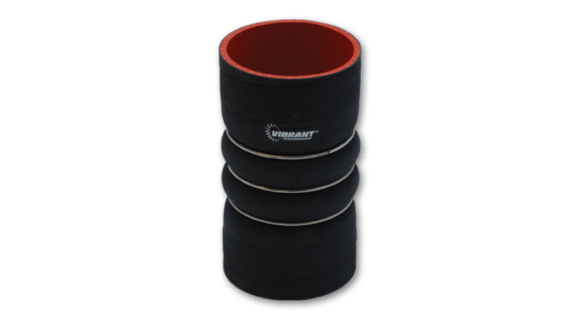 Vibrant 4 Ply Aramid Reinforced Charge Air Cooler Hose Coupler with Stainless Steel Rings, 4-inch ID x 7-inch Length