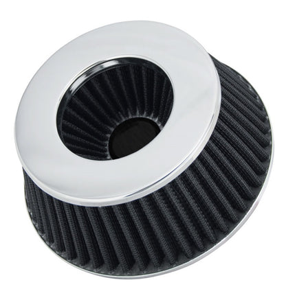 Spectre Adjustable Conical Air Filter 2-1/2 inch Tall for 3 to 4 inch Tubes – Black High Performance Racing (HPR) Filter Part 8161