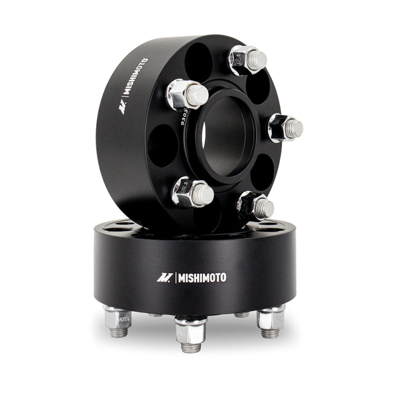 Mishimoto 5x100 Wheel Spacers with 56.1mm Center Bore - M12 Studs - Black Finish for Subaru Legacy