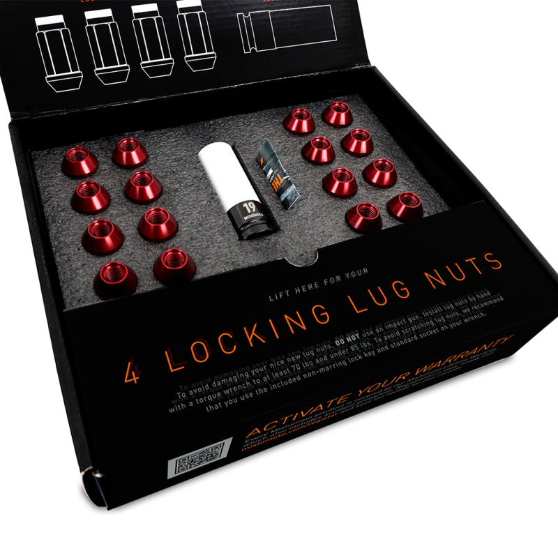 Mishimoto Aluminum Locking Lug Nuts M12x1.25 20-Piece Set in Silver