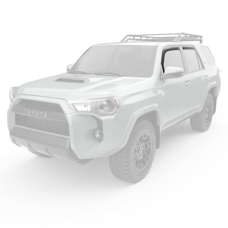 EGR In-Channel Window Visors for Toyota 4Runner 2010-2024 – Dark Smoke Finish, Set of 4 Part 575221
