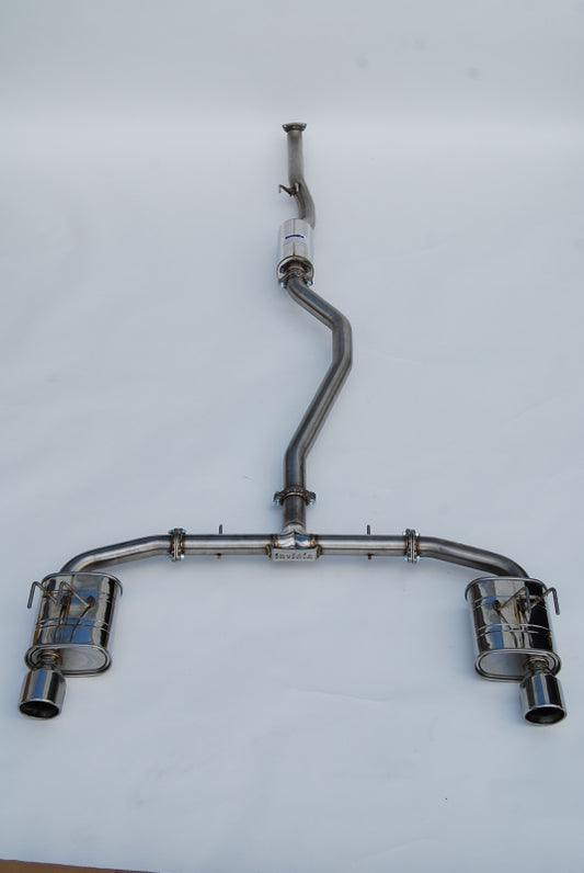 Invidia Q300 70mm Cat Back Exhaust System for 2022+ Honda Civic Si 1.5T with Rolled Stainless Steel Tips