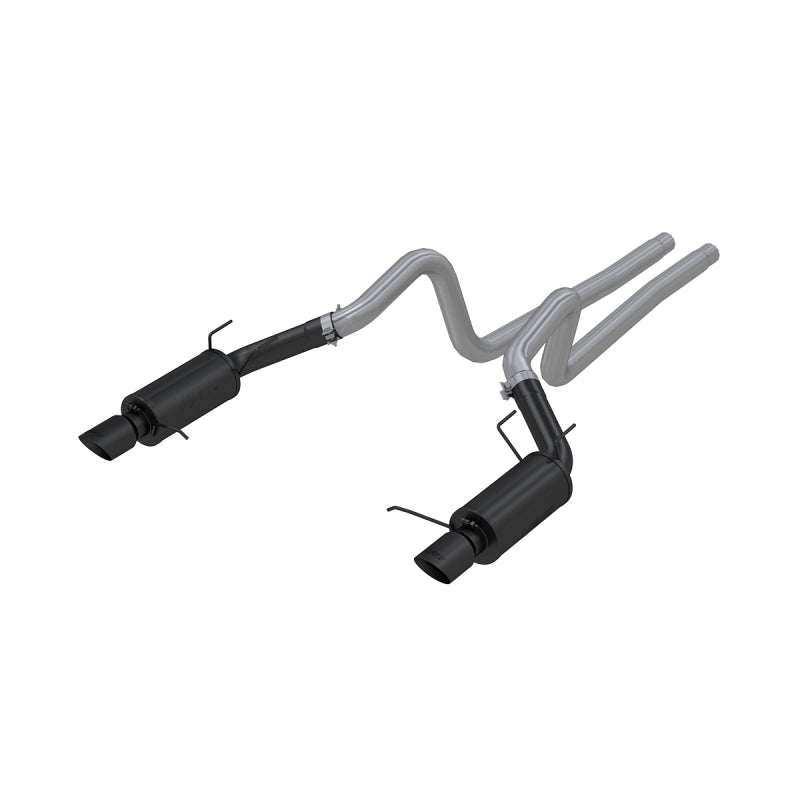 MBRP Armor BLK Series Cat Back Exhaust System for Ford Mustang 2011-2014 – Dual Split Rear Exit with Black Coating and 4-Inch Tips