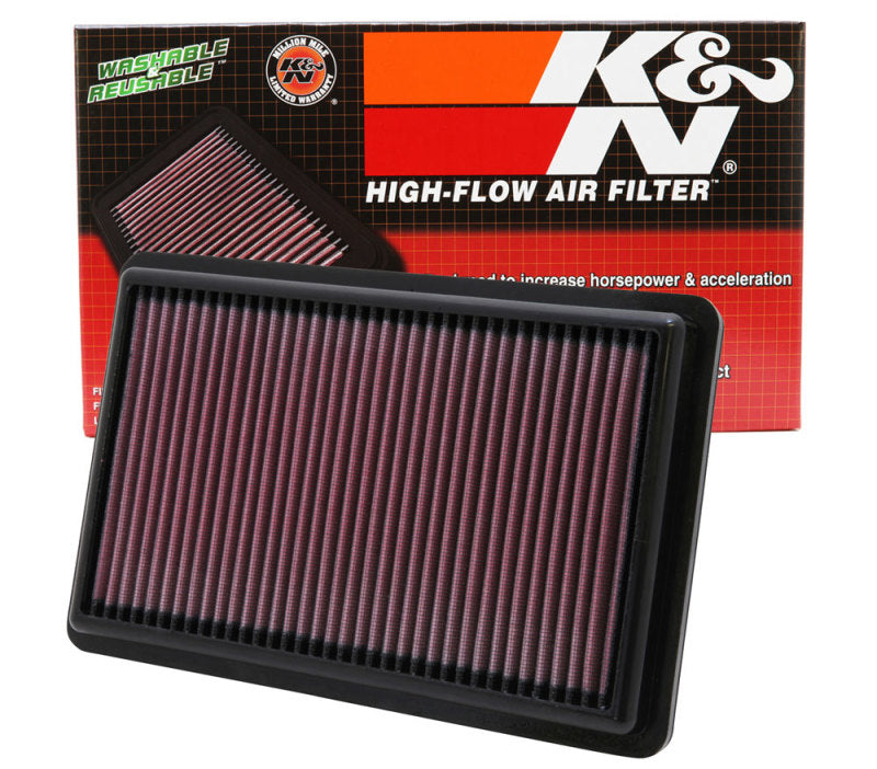 K&N Engineering 33-2454 High-Flow Reusable Air Filter for 2010-2014 Acura MDX and ZDX 3.7L