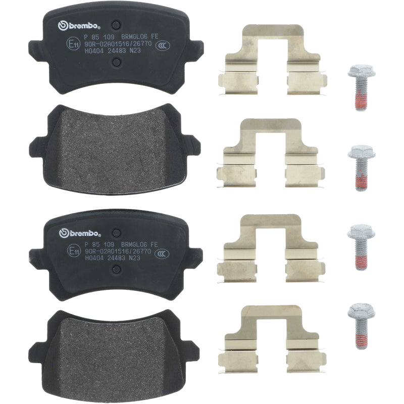 Brembo OE Low-Met Brake Pads for 2008-2013 Volkswagen CC, Passat & Audi Q3 Quattro Rear