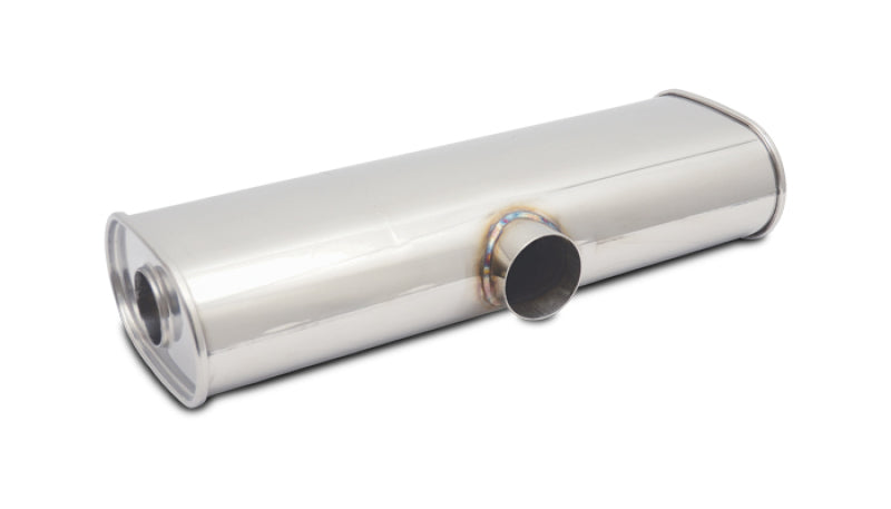 Vibrant StreetPower Oval Muffler with 3.5-Inch Inlet and Dual 3-Inch Outlets - Universal Performance Exhaust for Cars and Trucks